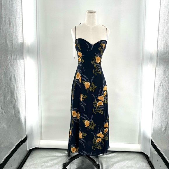 Reformation Juliette Midi Dress in Petit Jardin Size 4 - Picture 2 of 12